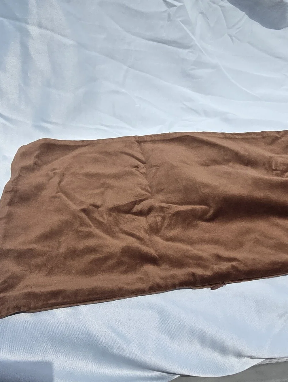 NWT Quince 12x48 Cotton Velvet Chestnut Brown Oversized Lumbar Pillow Cover